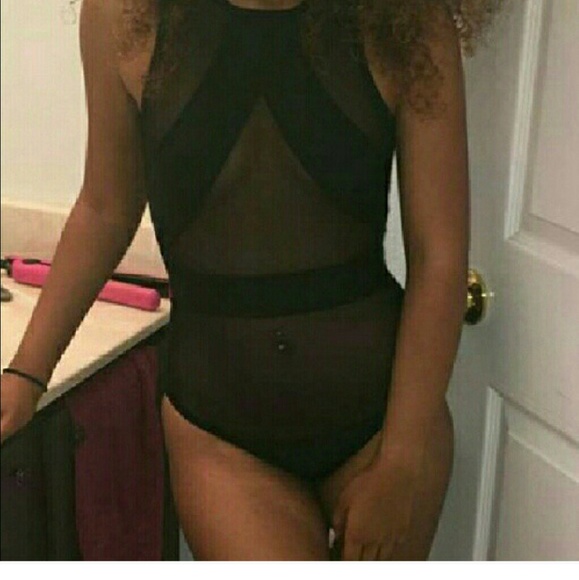 Black Mesh Sash MonokiniCotton,Polyester,Lycra,Ny - Picture 7 of 8